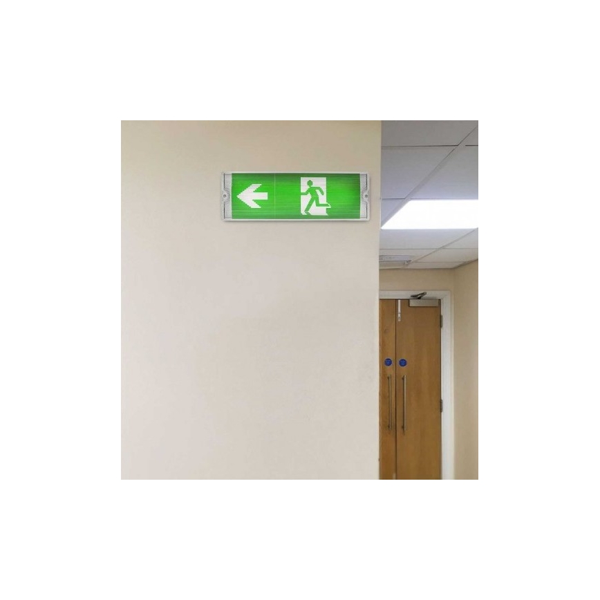 LED Oprawa awaryjna z regularnym testem funkcjonalności EMERGENCY EXIT LED/3W/230V 6400K IP65