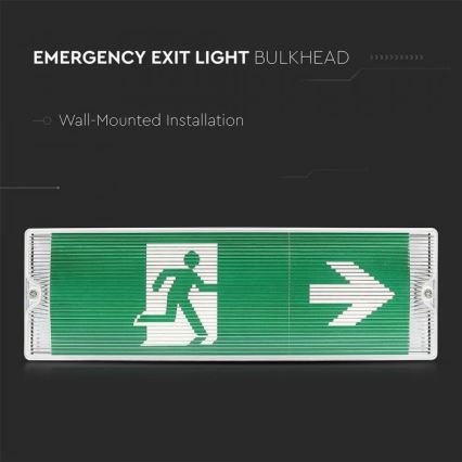 LED Oprawa awaryjna EMERGENCY EXIT LED/3W/230V IP65 6000K 1200mAh