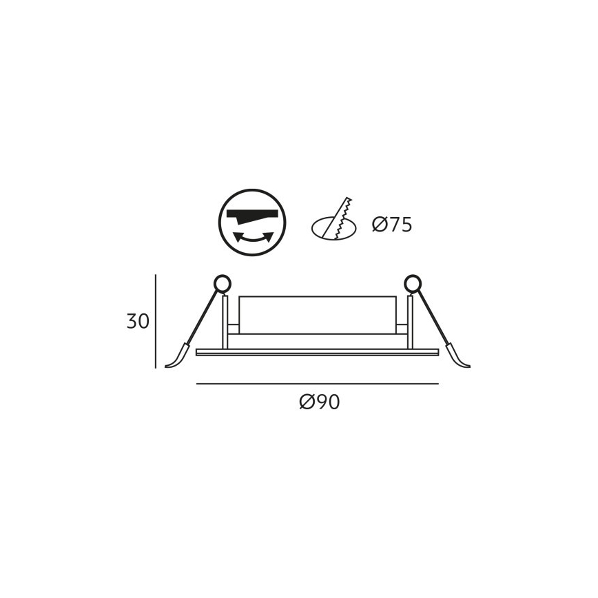 LED oprawa do podwieszanego sufitu BRINO LED/3/5/7W/230V 3000/4000/6500K czarna