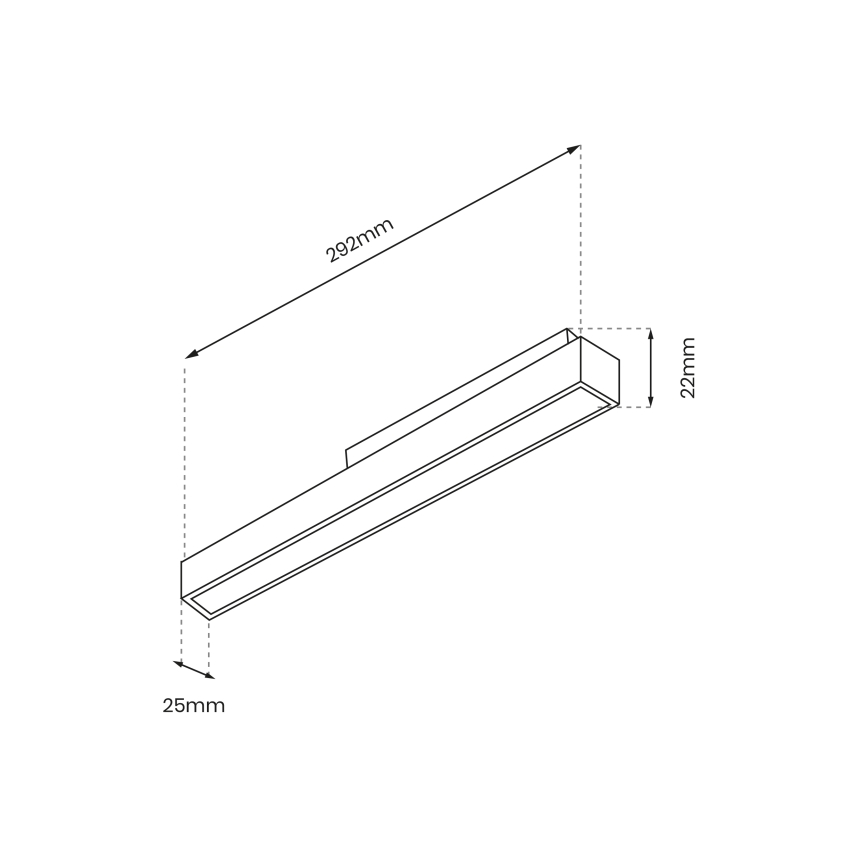 LED Oprawa do systemu szynowego MAGNETIC TRACK 1xLED/12W/48V