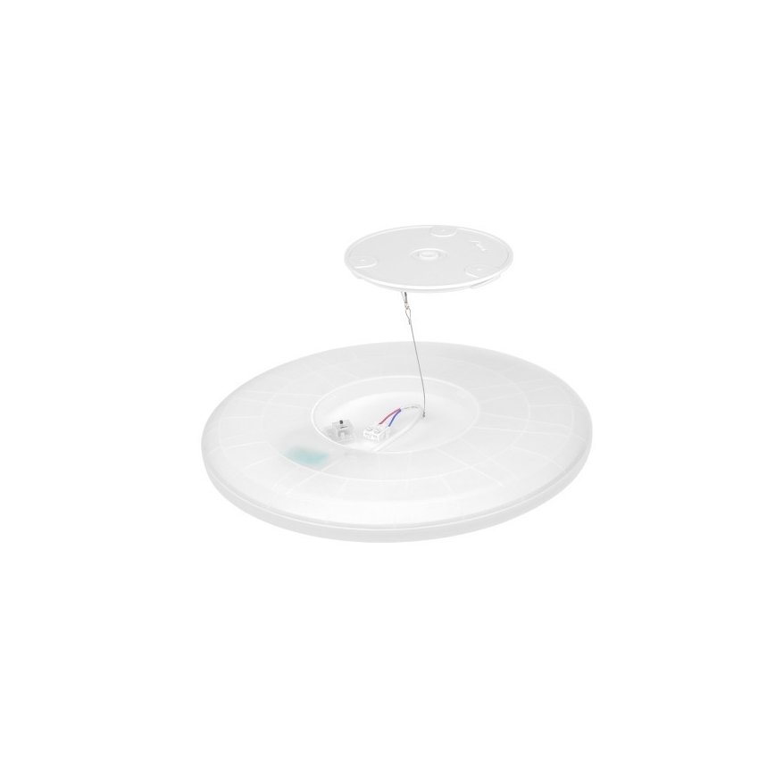 Oprawa łazienkowa LED z czujnikiem ruchu i zmierzchu NIVERA LED/12W/230V IP54 3000/4000/6000K Ø 22,5 cm czarna + pilot