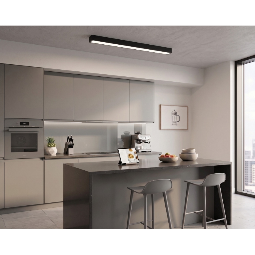 LED oprawa natynkowa/lampa wisząca na linkach LED/44W/230V 4000K 120 cm czarna