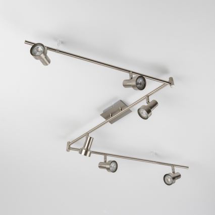 LED Oprawa punktowa 6xGU10/4,7W/230V matowy chrom