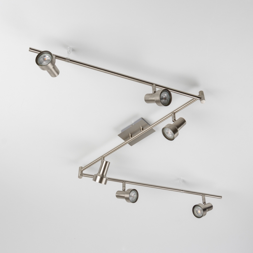 LED Oprawa punktowa 6xGU10/4,7W/230V matowy chrom