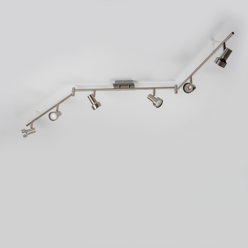 LED Oprawa punktowa 6xGU10/4,7W/230V matowy chrom