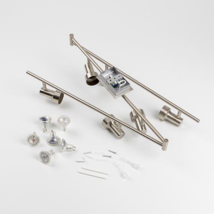 LED Oprawa punktowa 6xGU10/4,7W/230V matowy chrom