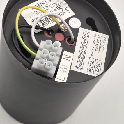 Oprawa punktowa LED TACO 1xE27/15W/230V czarna