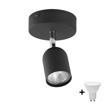 LED oprawa punktowa TOP 1xGU10/10W/230V czarna