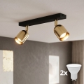 LED oprawa punktowa TOP 2xGU10/10W/230V czarna/złota