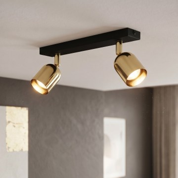 LED oprawa punktowa TOP 2xGU10/10W/230V czarna/złota