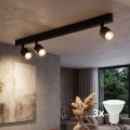 LED Oprawa punktowa TOP 3xGU10/10W/230V czarna