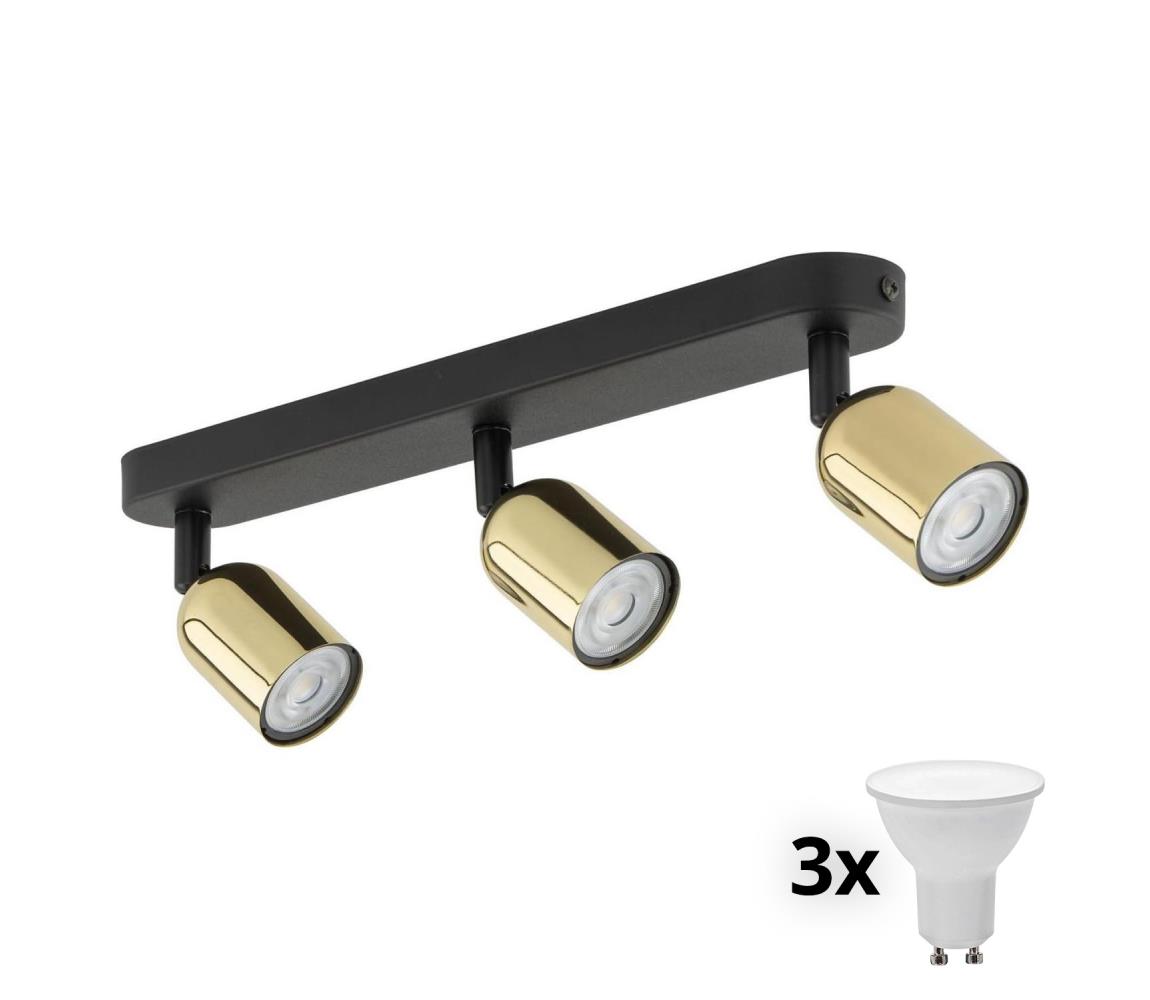 LED oprawa punktowa TOP 3xGU10/10W/230V czarna/złota
