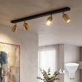 LED Oprawa punktowa TOP 4xGU10/10W/230V czarna/złota