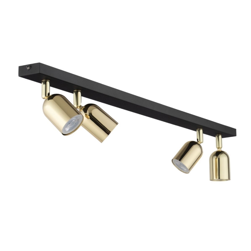 LED Oprawa punktowa TOP 4xGU10/10W/230V czarna/złota