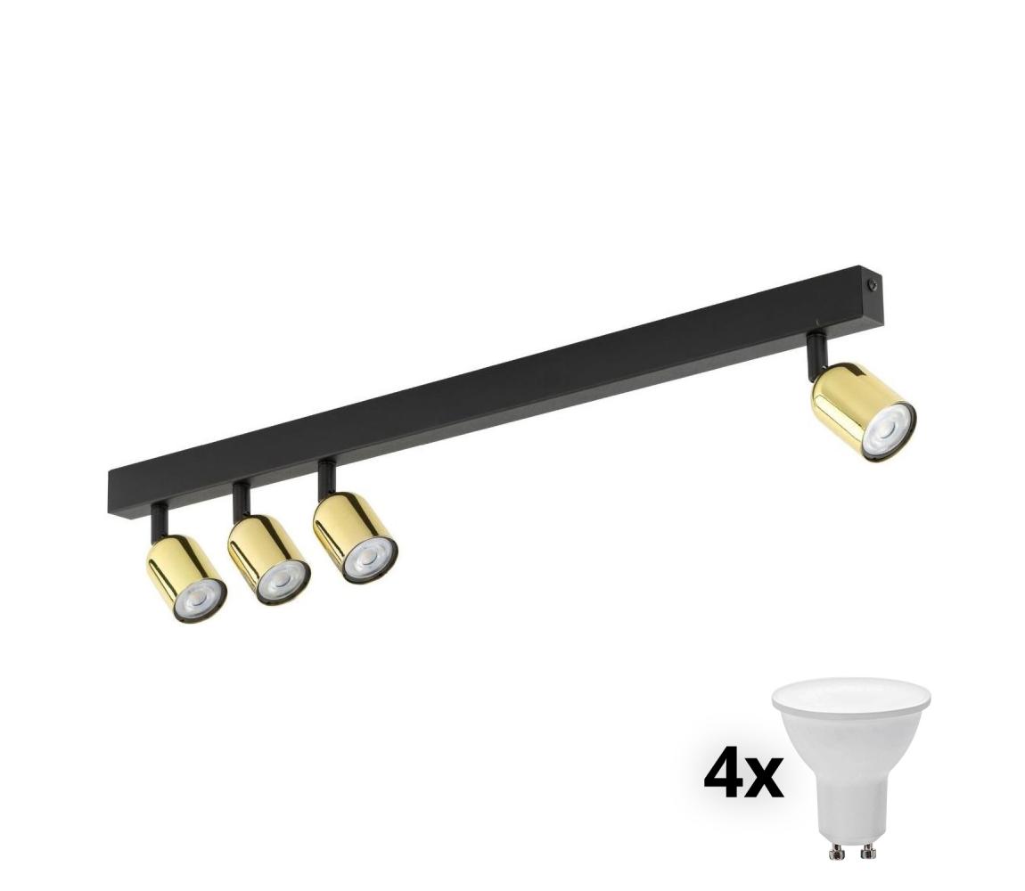 LED oprawa punktowa TOP 4xGU10/10W/230V czarna/złota
