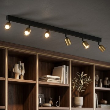 LED oprawa punktowa TOP 6xGU10/10W/230V złota/czarna