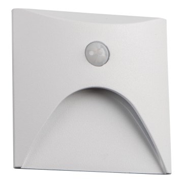 LED Oprawa schodowa z czujnikiem ruchu i zmierzchu EXIN LED/2,5W/230V 3000K IP65 biała prostokątna