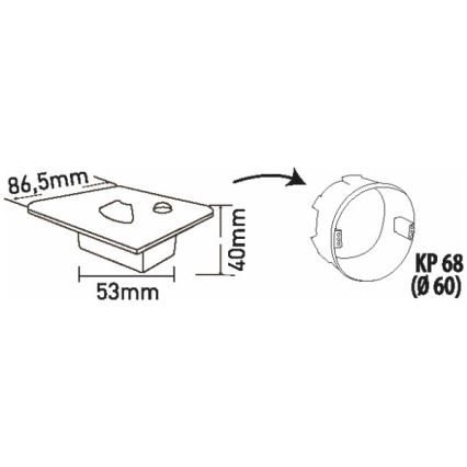 Oprawa schodowa LED z czujnikiem ruchu i zmierzchu LED/1,5W/230V 3000/4000/6000K srebrna