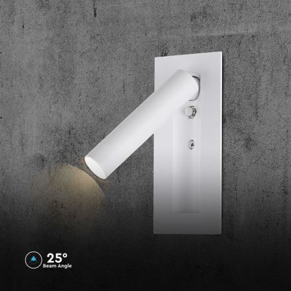 LED Oprawa ścienna punktowa LED/2W/230V 3000K biała