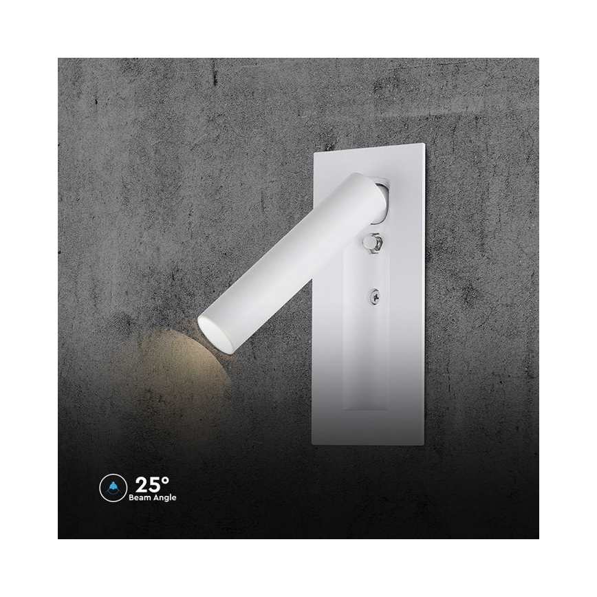 LED Oprawa ścienna punktowa LED/2W/230V 3000K biała