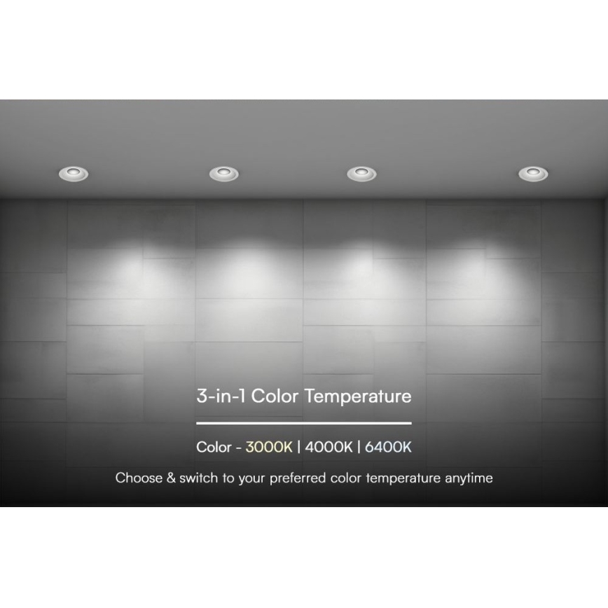 Oprawa sufitowa LED LED/18W/230V 3000/4000/6400K śr. 10,6 cm biała