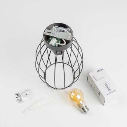 LED oprawa sufitowa 1xE27/6,5W/230V czarna