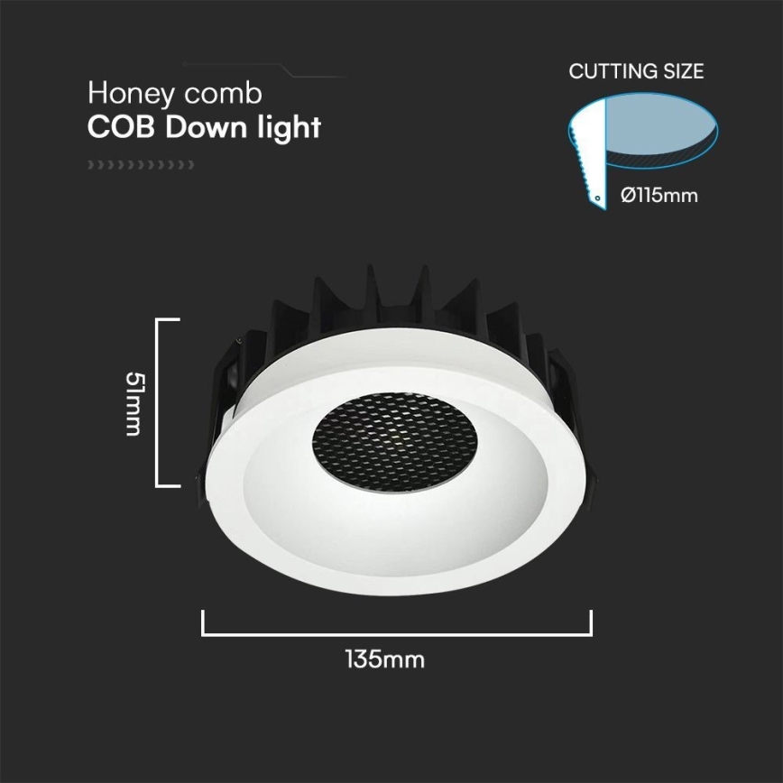 Oprawa sufitowa LED LED/24W/230V 3000/4000/6400K Ø 13,5 cm biała