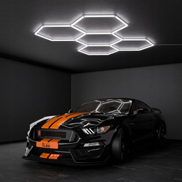 LED Oprawa sufitowa HEXAGON LED/240W/85-265V 4000K 298x209 cm CRI 90 IP54 biała