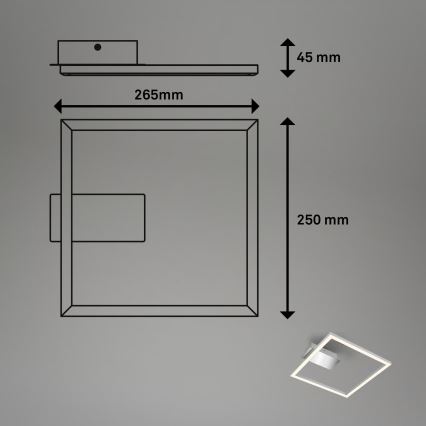 LED oprawa sufitowa LED/14W/230V matowy chrom