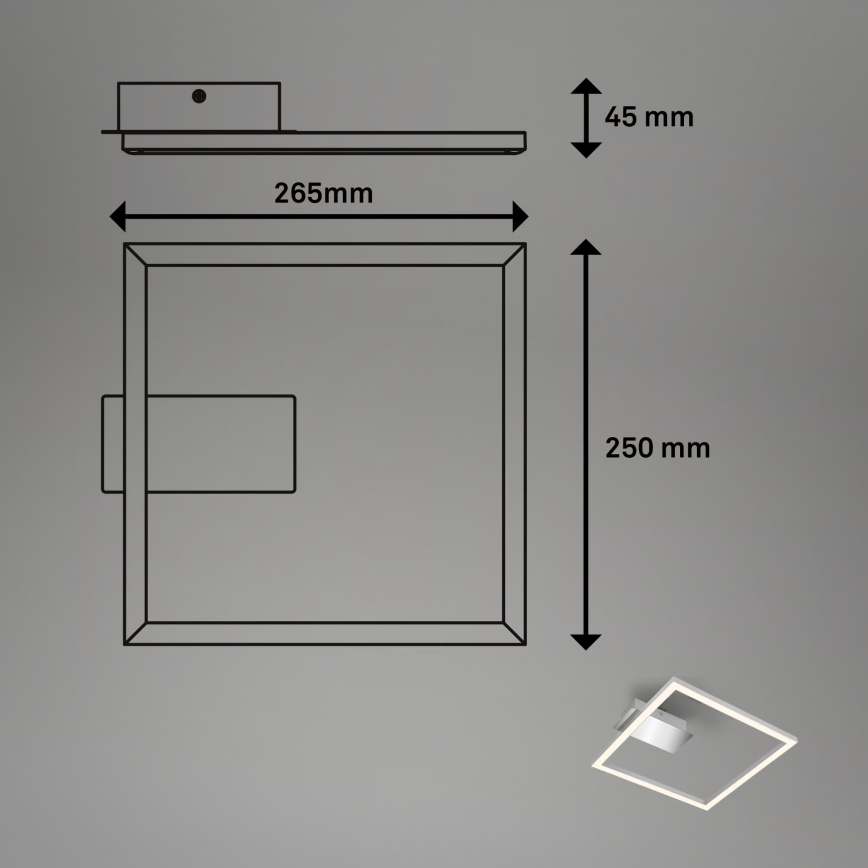 LED oprawa sufitowa LED/14W/230V matowy chrom