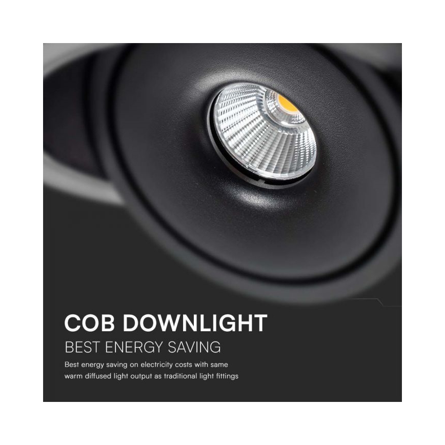 Oprawa sufitowa LED punktowa LED/28W/230V 3000/4000/6400K śr. 20 cm czarna