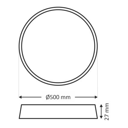 LED Oprawa sufitowa LED/40W/230V 3000/4000/6500K śr. 50 cm brązowa