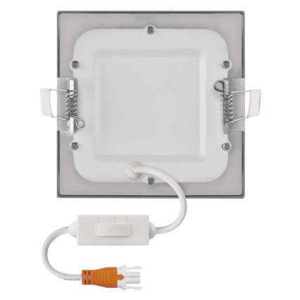 LED Oprawa sufitowa NEXXO LED/7W/230V 3000/3500/4000K srebrna 12x12 cm