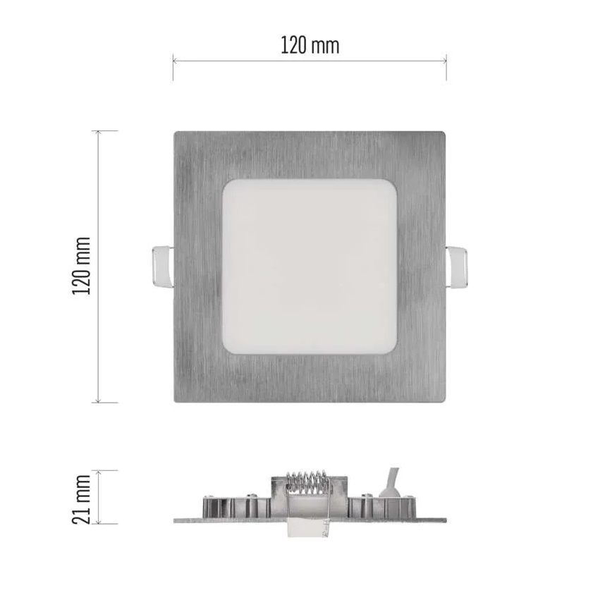 LED Oprawa sufitowa NEXXO LED/7W/230V 3000/3500/4000K srebrna 12x12 cm