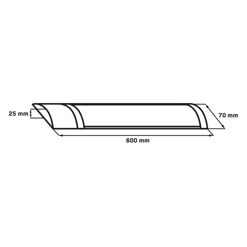 LED oprawa świetlówkowa LED/18W/230V 4000K 60 cm czarna