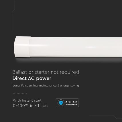 LED Oprawa świetlówkowa LED/20W/230V 6500K 60 cm biały