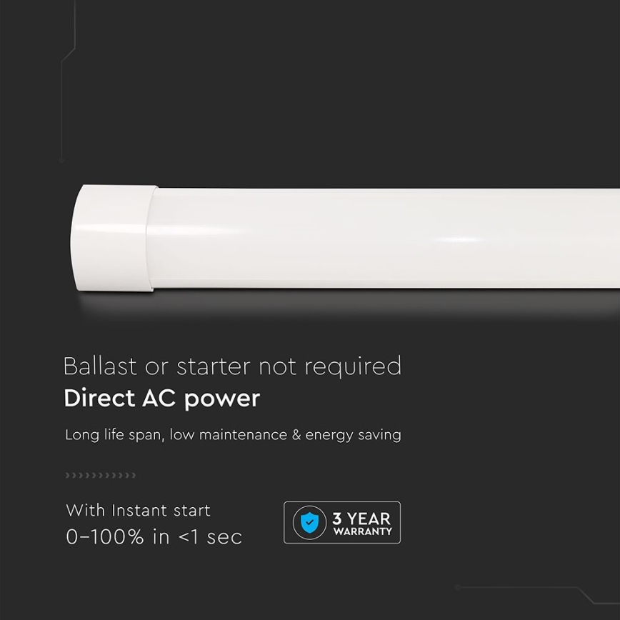 LED Oprawa świetlówkowa LED/20W/230V 6500K 60 cm biały