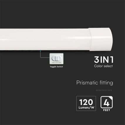 LED Oprawa świetlówkowa LED/40W/230V 3000/4000/6500K 116 cm