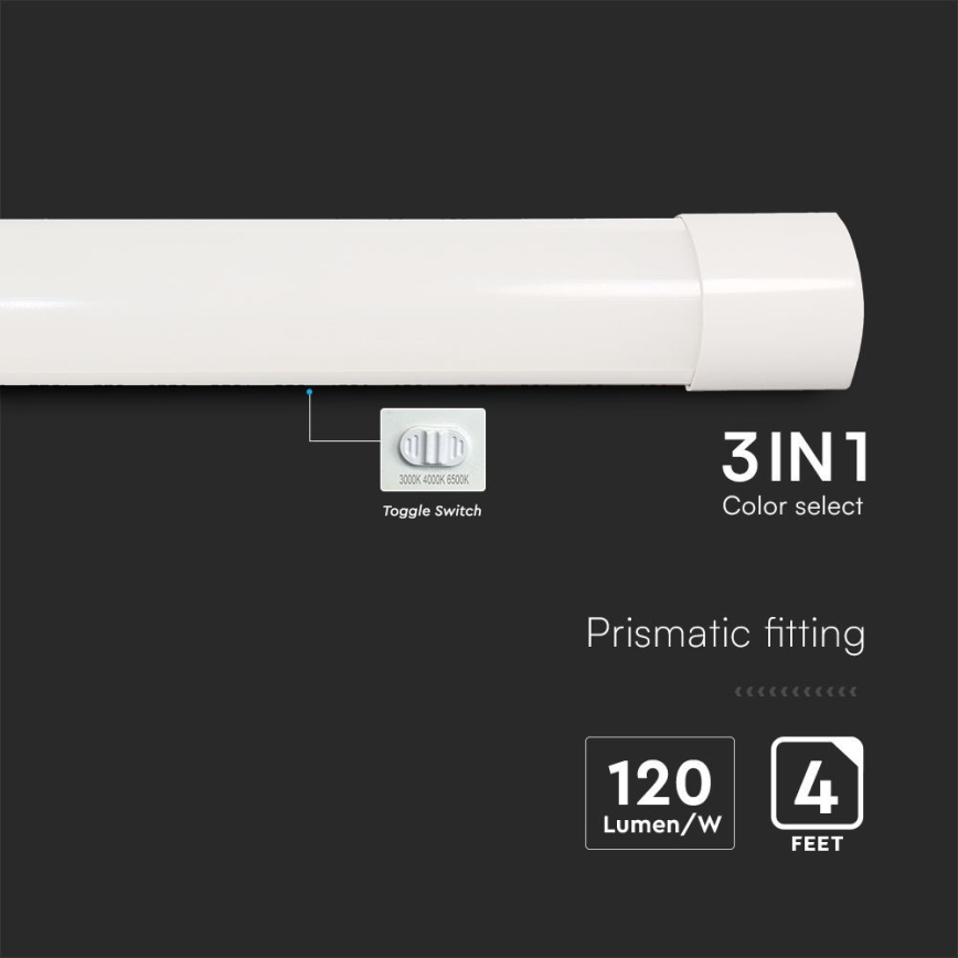LED Oprawa świetlówkowa LED/40W/230V 3000/4000/6500K 116 cm