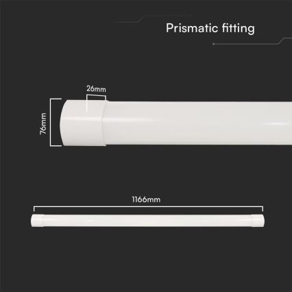 LED Oprawa świetlówkowa LED/40W/230V 3000/4000/6500K 116 cm