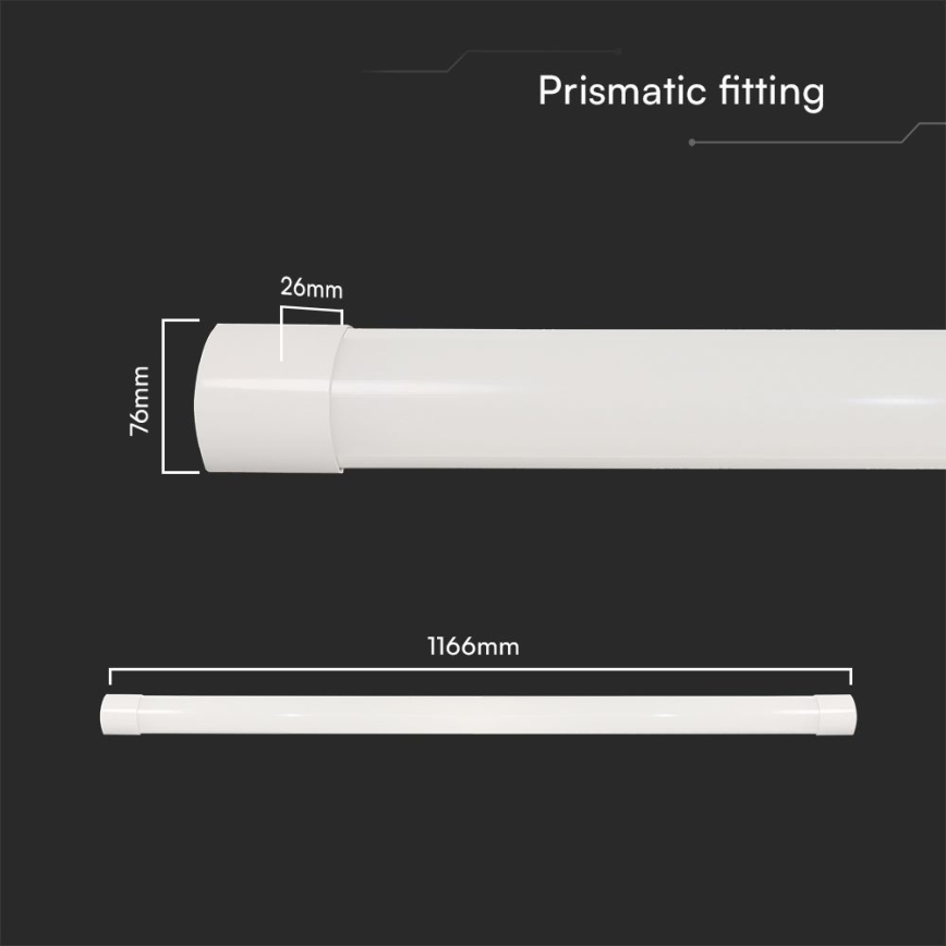 LED Oprawa świetlówkowa LED/40W/230V 3000/4000/6500K 116 cm