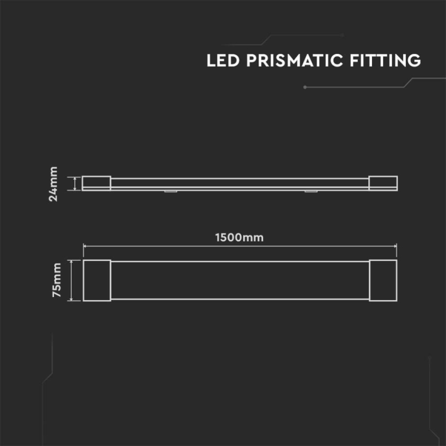 LED Oprawa świetlówkowa LED/50W/230V 6500K 150 cm biała