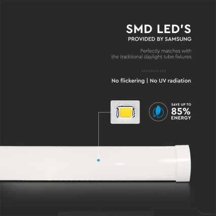 LED Oprawa świetlówkowa SAMSUNG CHIP LED/40W/230V 6500K 120 cm