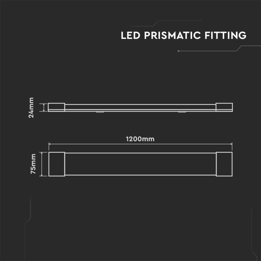 LED Oprawa świetlówkowa SAMSUNG CHIP LED/40W/230V 6500K 120 cm