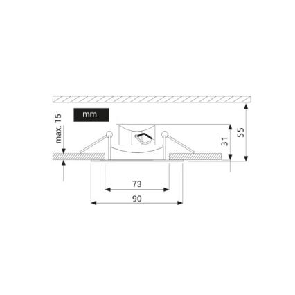 LED Oprawa wpuszczana 1xLED/6,5W/100-250V 3000K