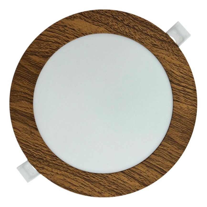 LED Oprawa wpuszczana CIRCLE LED/12W/230V 4200K śr. 16,7 cm brązowy