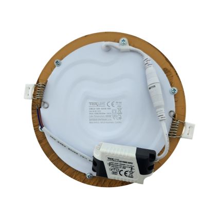 LED Oprawa wpuszczana CIRCLE LED/12W/230V 4200K śr. 16,7 cm brązowy