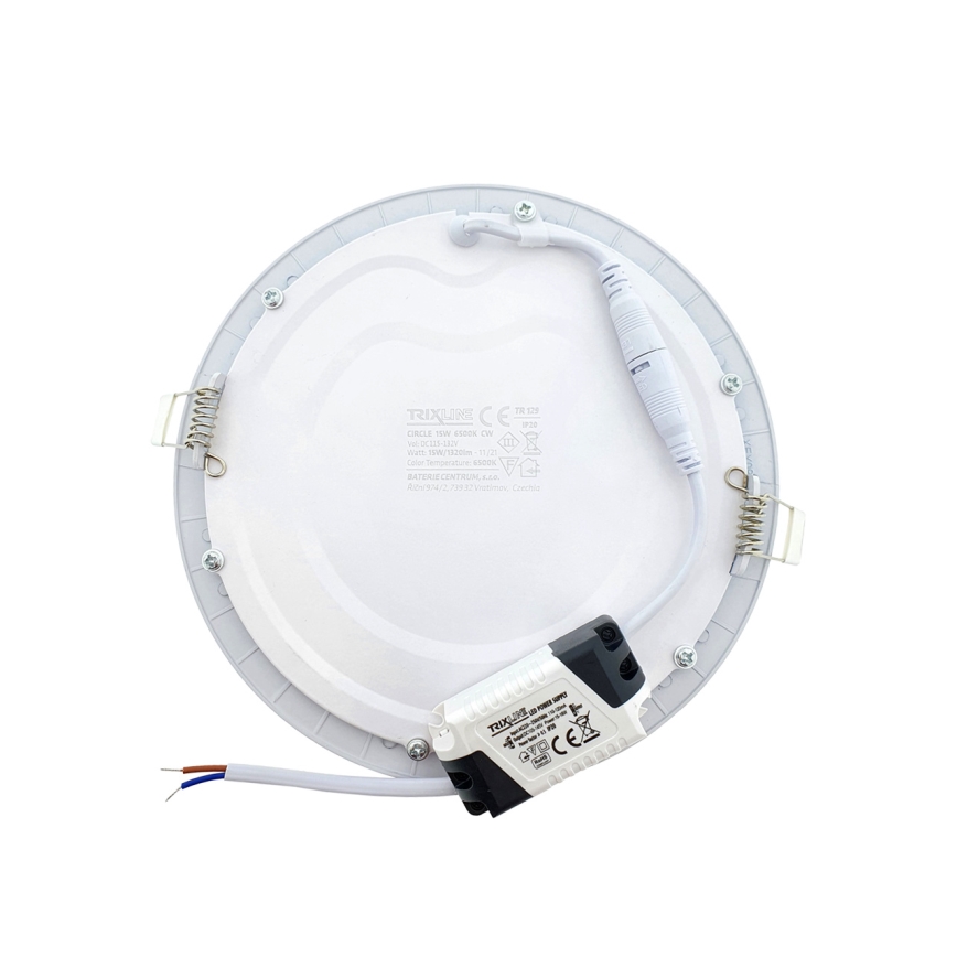 LED Oprawa wpuszczana CIRCLE LED/15W/230V 6500K śr. 18,8 cm biały