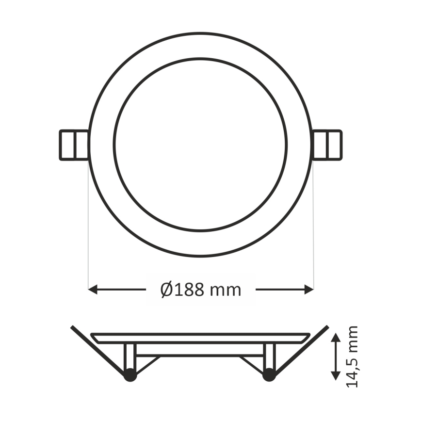 LED Oprawa wpuszczana CIRCLE LED/15W/230V 6500K śr. 18,8 cm biały