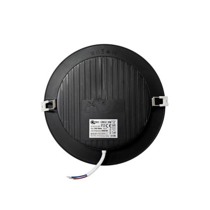 LED Oprawa wpuszczana CIRCLE LED/18W/230V 4000K śr. 22 cm czarny